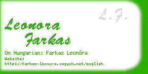 leonora farkas business card